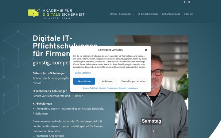 Posnetek zaslona akademie-digitale-sicherheit.de