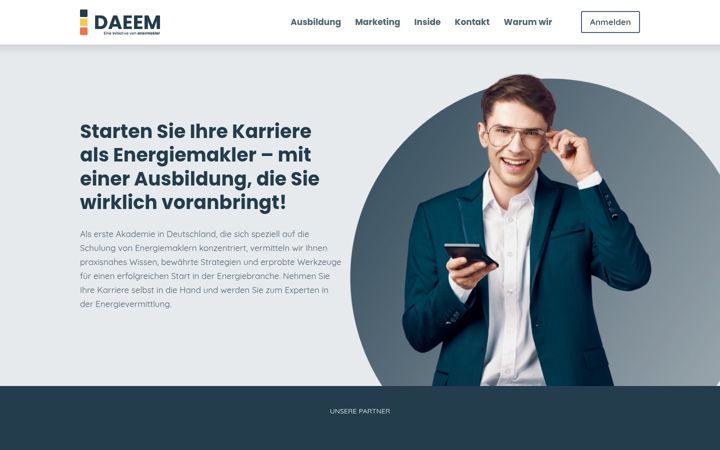 Ekrano kopija akademie-energiemakler.de