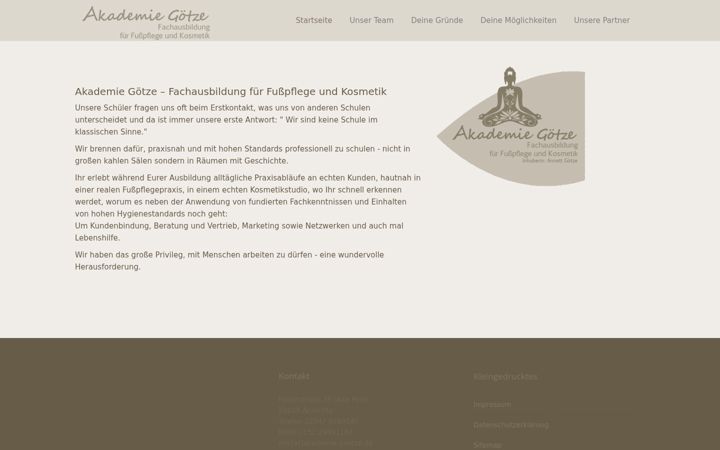 Ekrano kopija akademie-goetze.de