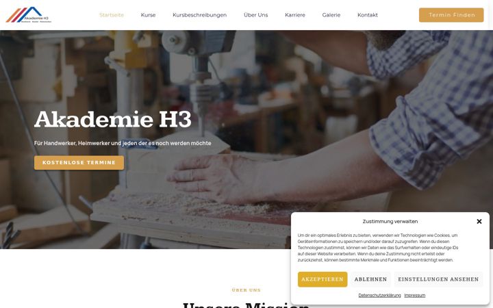 Zrzut ekranu akademie-h3.de