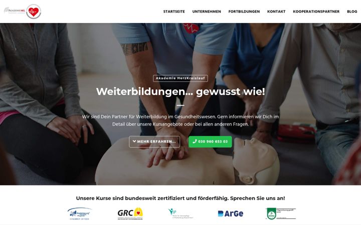 Ekrano kopija akademie-herzkreislauf.de