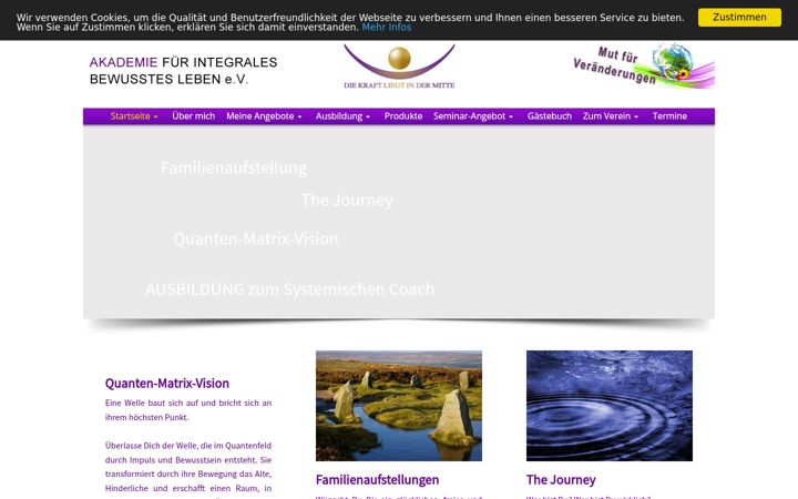 Ekrano kopija akademie-integrales-leben.de