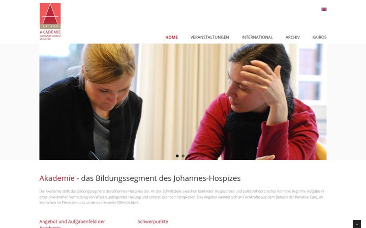 Ekrano kopija akademie-johannes-hospiz.de