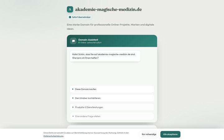 Screenshot stránky akademie-magische-medizin.de