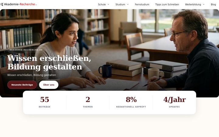 Skærmbillede af akademie-recherche.de