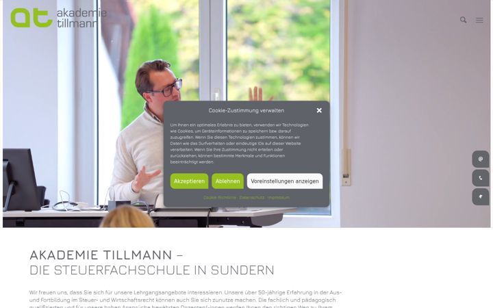 Captura de pantalla de akademie-tillmann.de