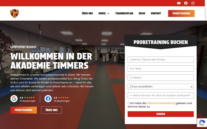 Skærmbillede af akademie-timmers.de