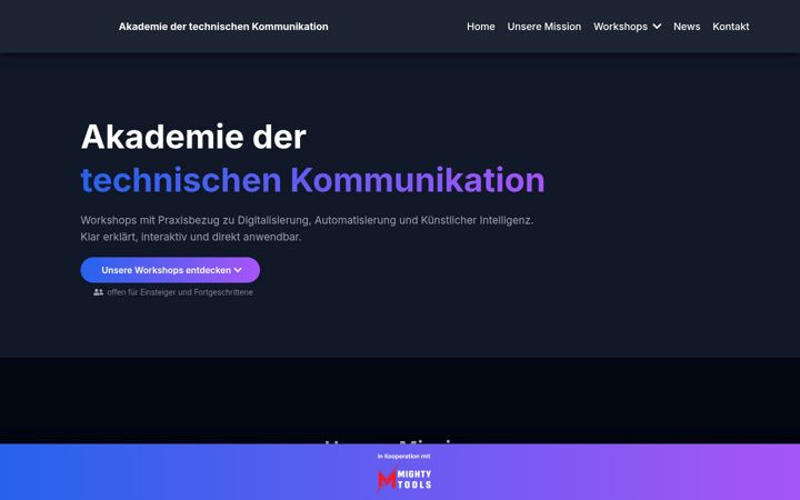 Skærmbillede af akademie-tk.at