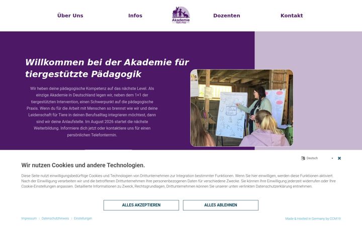 Screenshot stránky akademie-tp.de
