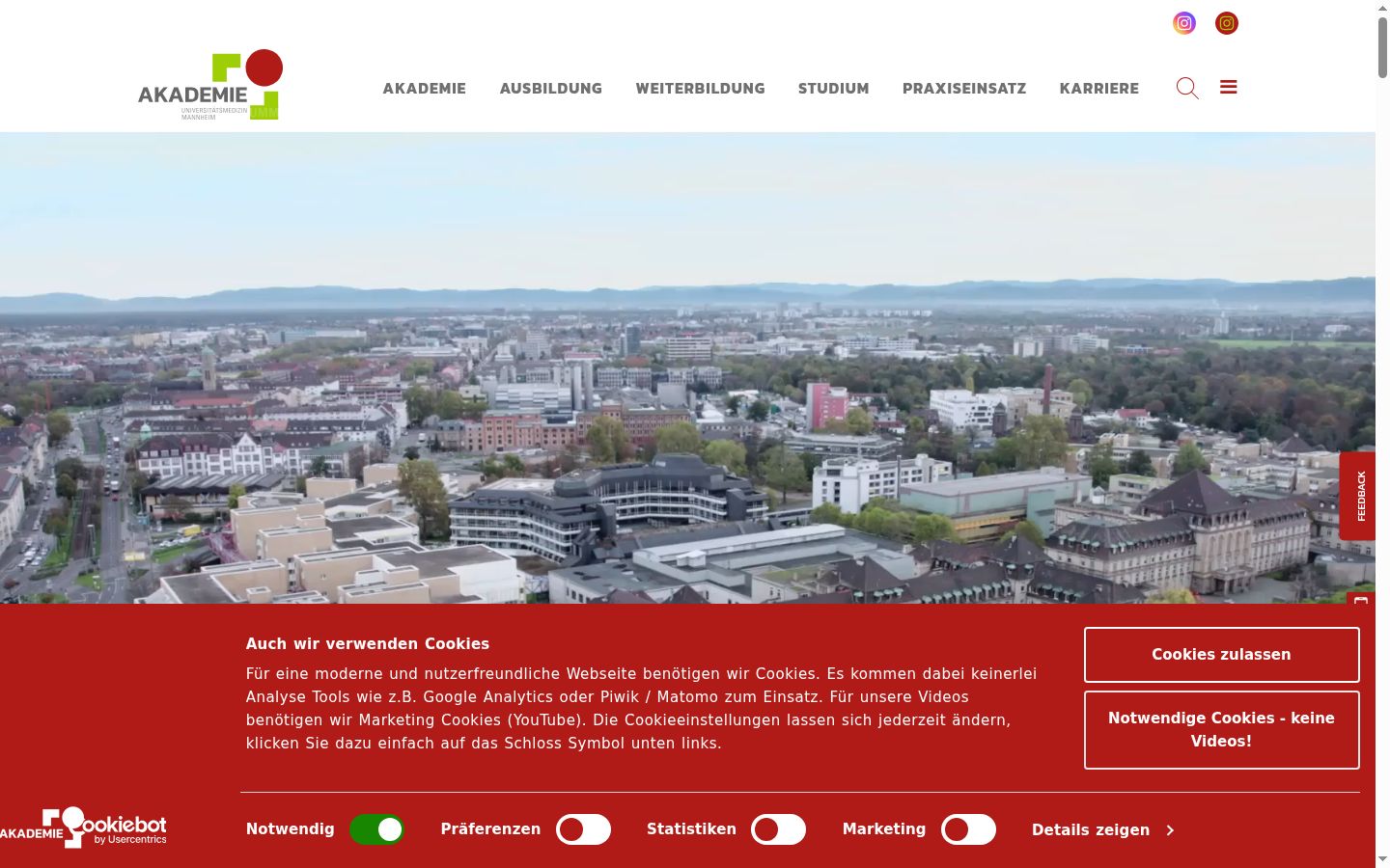 Screenshot del banner di consenso mostrato prima di qualsiasi interazione