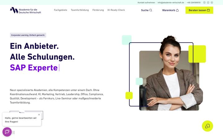 Captura de pantalla de akademie-wirtschaft.de
