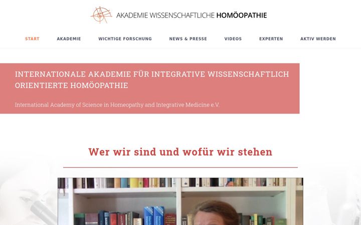 Screenshot of akademie-wissenschaftliche-homoeopathie.org