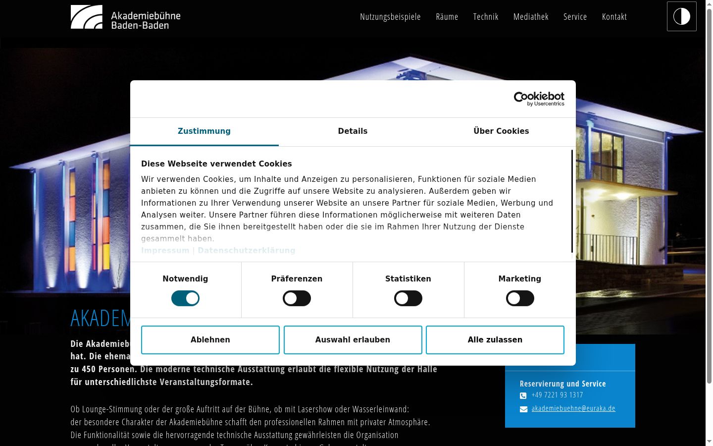 Captura de ecrã do banner de consentimento apresentado antes de qualquer interação