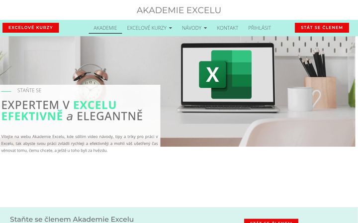 Captura de pantalla de akademieexcelu.cz