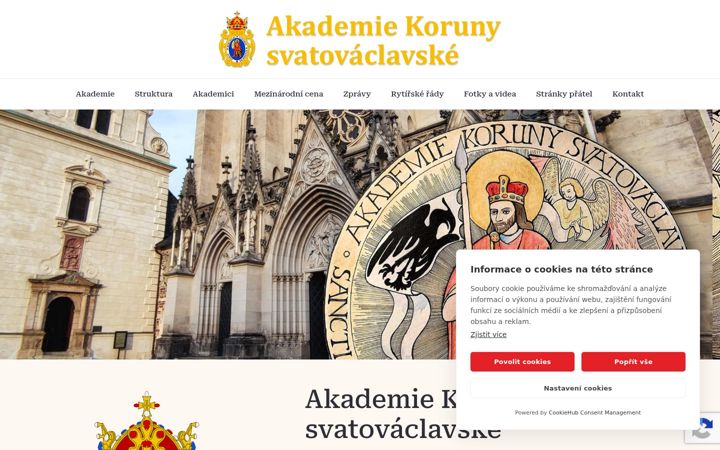 Screenshot of akademiekorunysvatovaclavske.cz