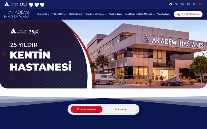 Screenshot of akademihastanesi.com.tr