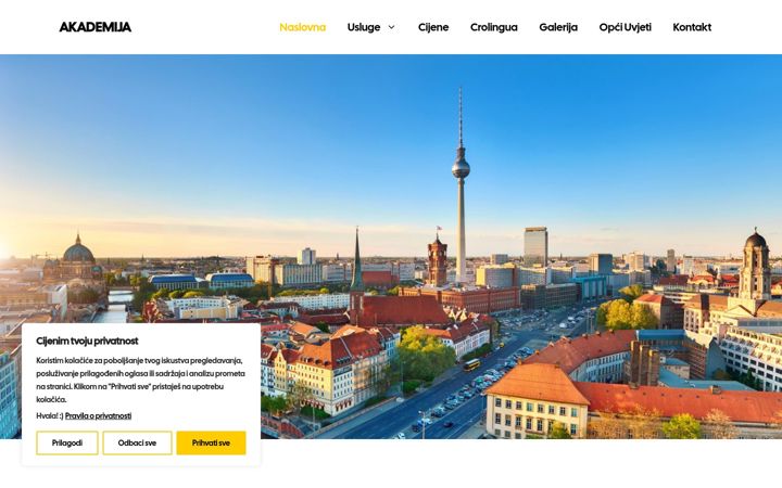 Screenshot of akademija.com.hr