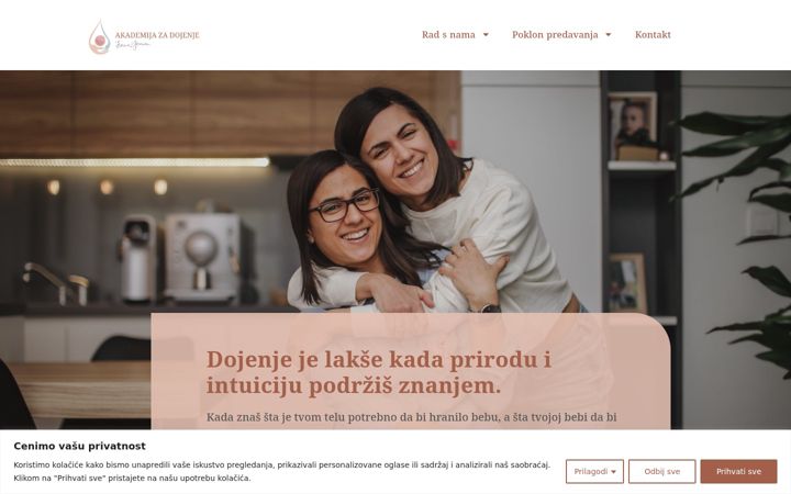 Screenshot of akademijazadojenje.com