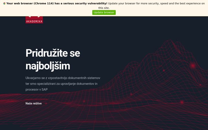 Ekraanipilt saidist akademika.si