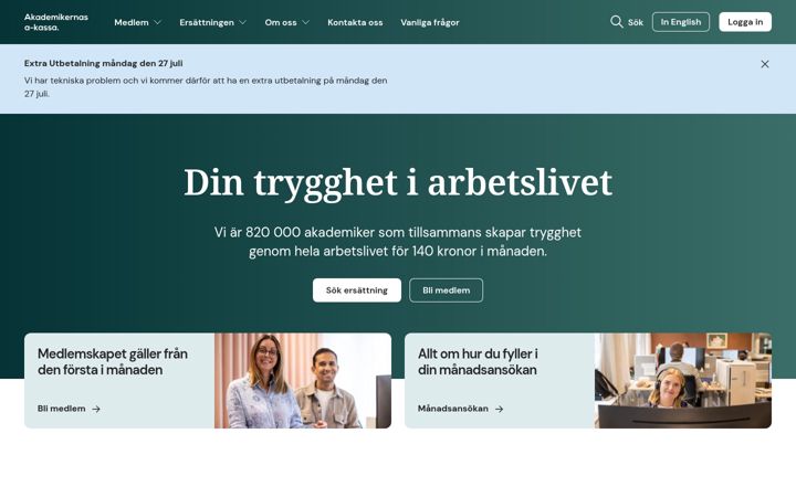 Screenshot of akademikernasakassa.se
