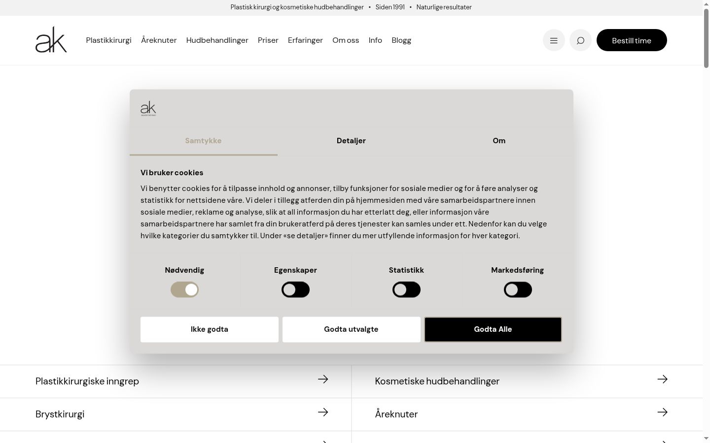 Posnetek zaslona pasice za privolitev, prikazane pred kakršno koli interakcijo