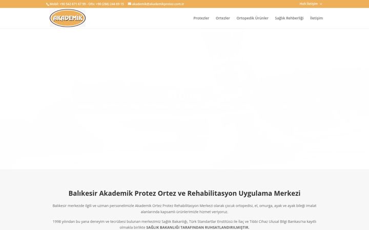 Screenshot of akademikprotez.com.tr