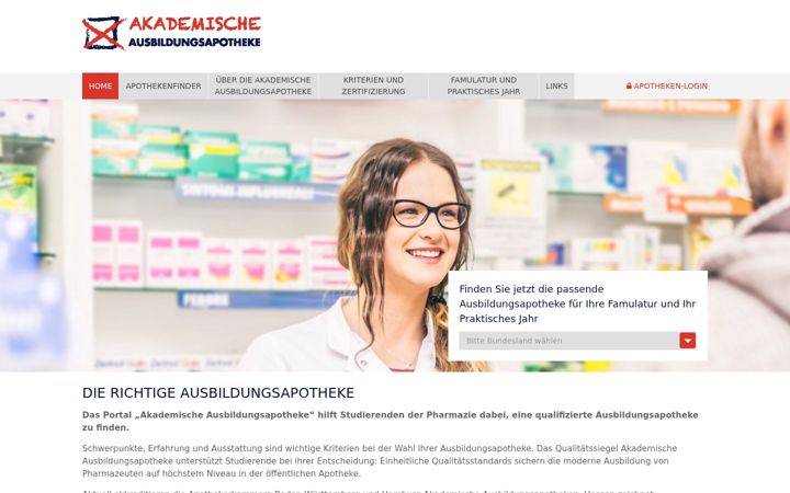 Captura de pantalla de akademische-ausbildungsapotheke.de