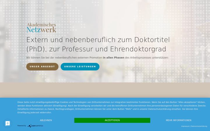 Képernyőkép: akademisches-netzwerk.de