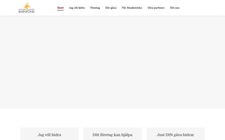 Screenshot van akademiskasjukhusetsbarnfond.com