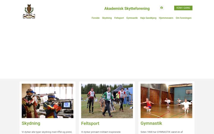 Screenshot of akademiskskytteforening.dk