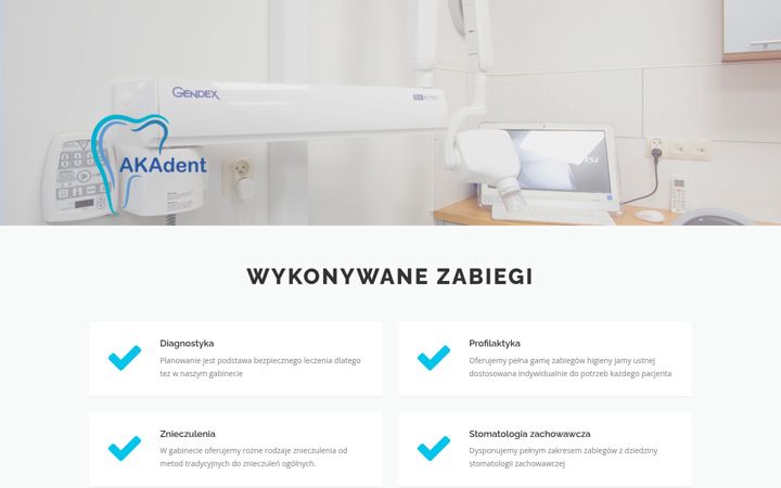 Screenshot of akadent.pl