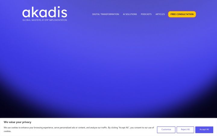 Screenshot of akadisglobal.com