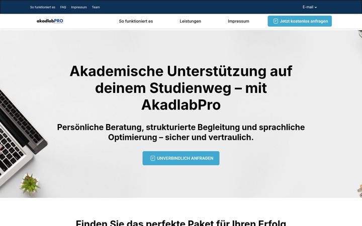Skærmbillede af akadlabpro.de