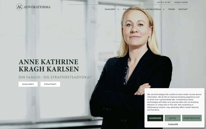 Screenshot of akadvokatfirma.dk
