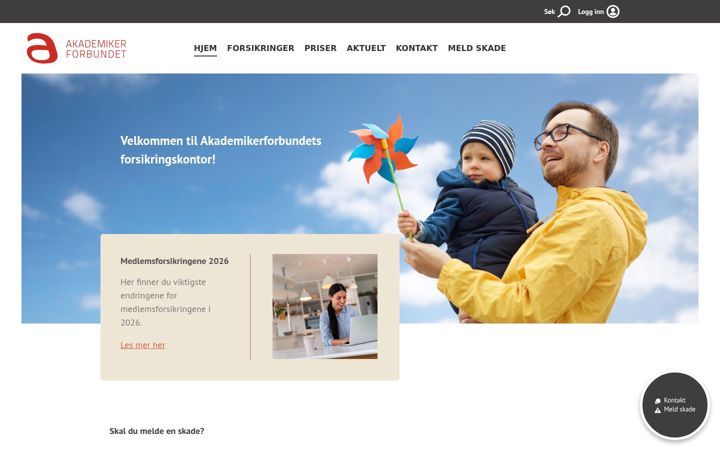 Ekrānuzņēmums no akaforsikring.no