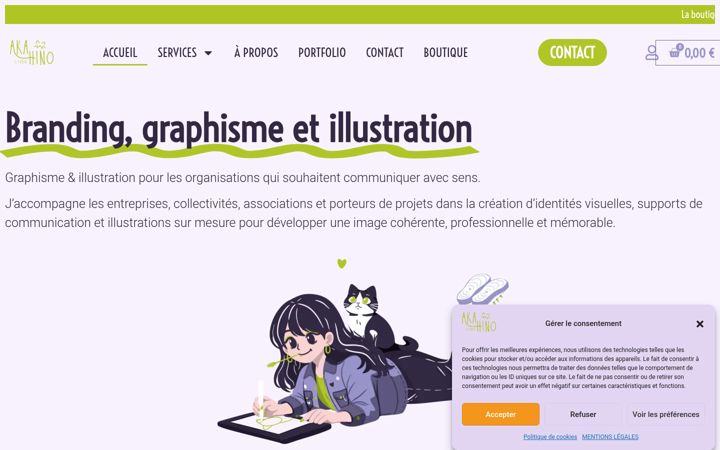 Screenshot of akahinostudio.com