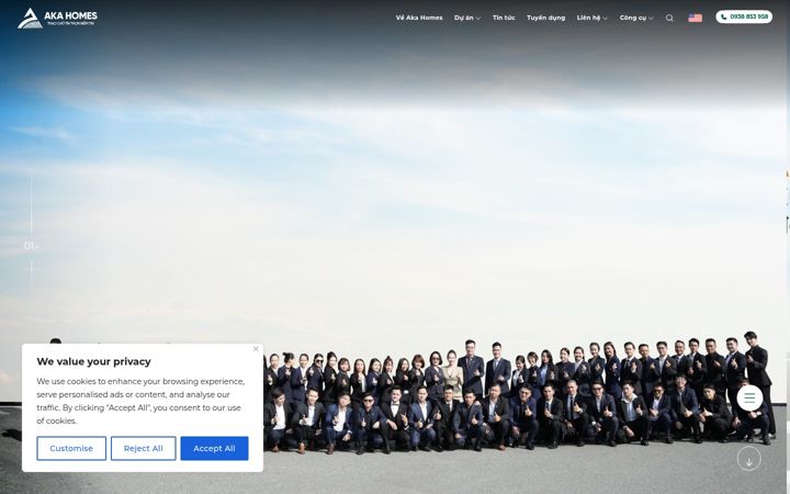 Screenshot of akahomes.vn