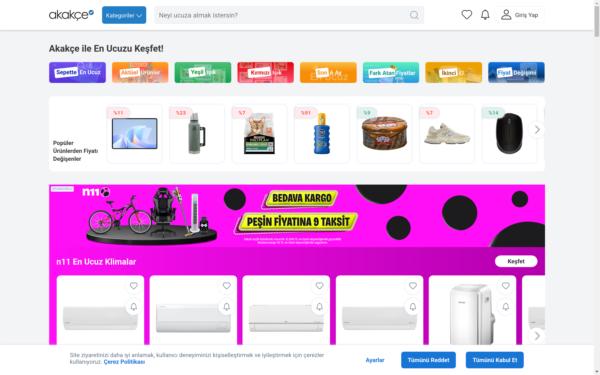Screenshot of akakce.com