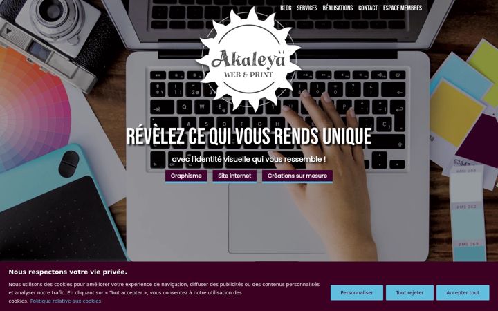 Screenshot of akaleya.fr