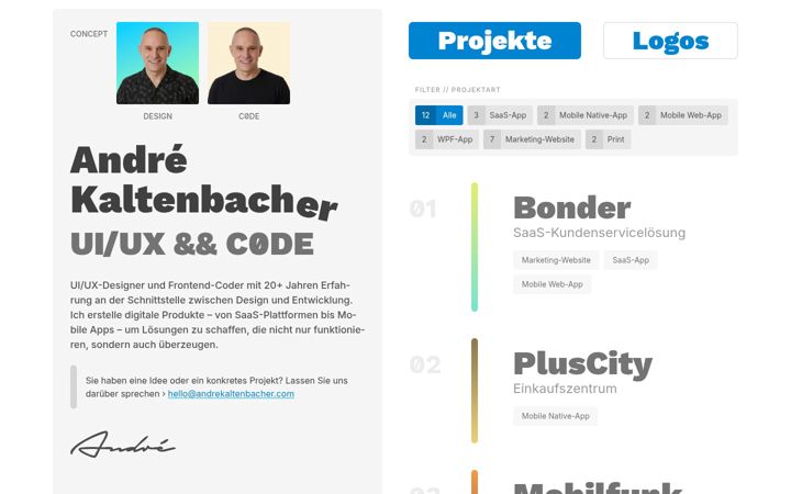 Screenshot von akalt.uber.space
