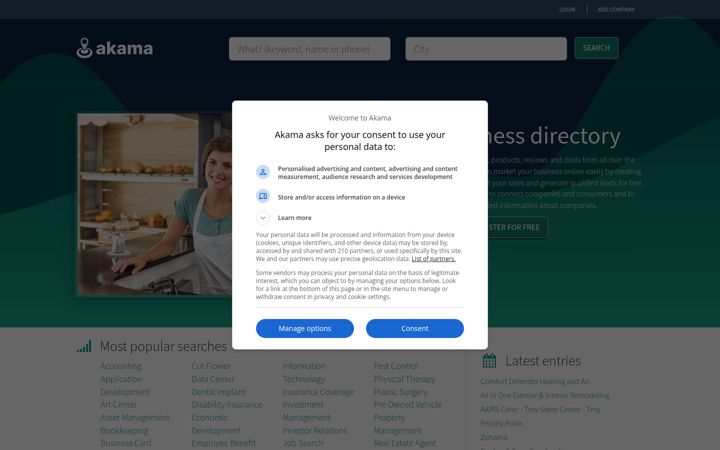 Screenshot of akama.com