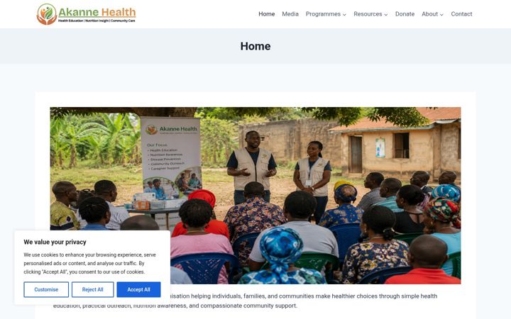 Screenshot of akanne.org