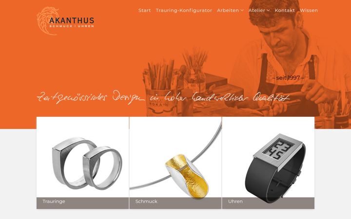 Screenshot of akanthus-schmuck.de