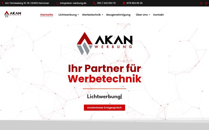 Screenshot of akanwerbung.de