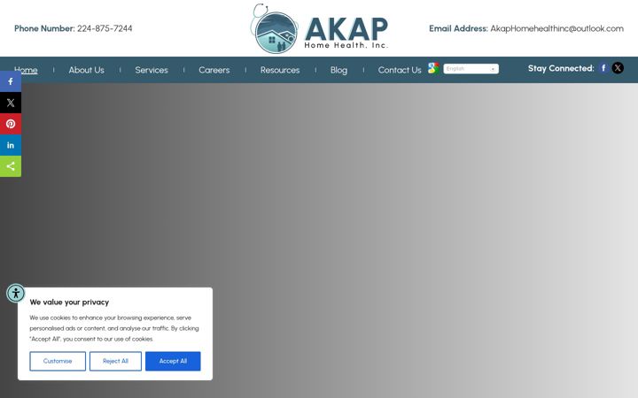 Screenshot του akaphomehealth.com
