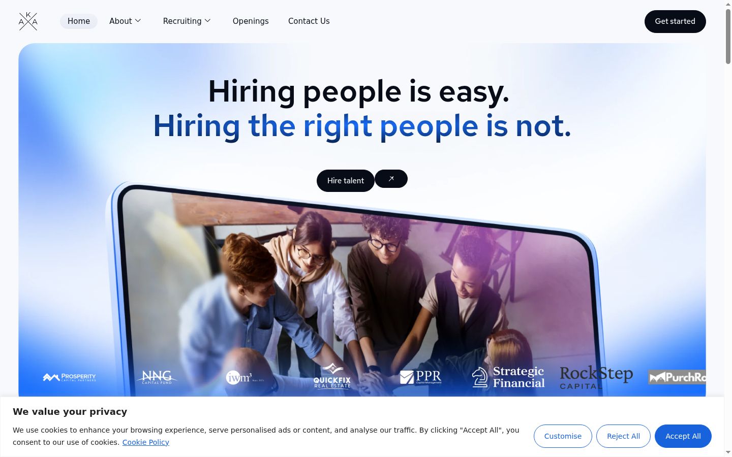 Sutikimo reklamjuostės, rodytos prieš bet kokią sąveiką, ekrano kopija