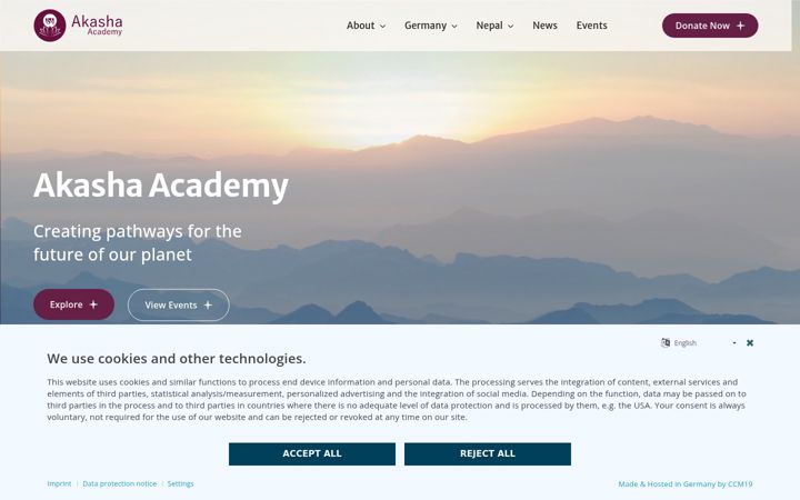 Screenshot of akasha-academy.org