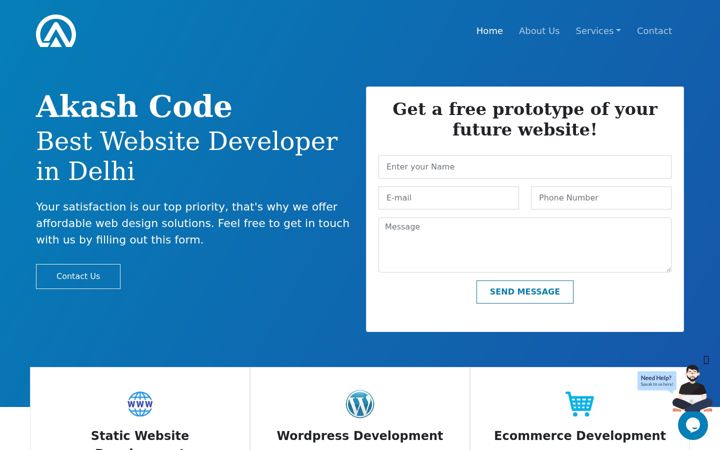 Ekrano kopija akashcode.com