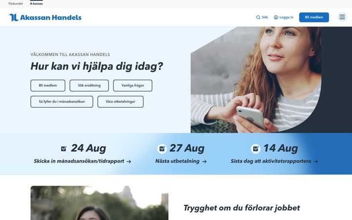Screenshot of akassanhandels.se