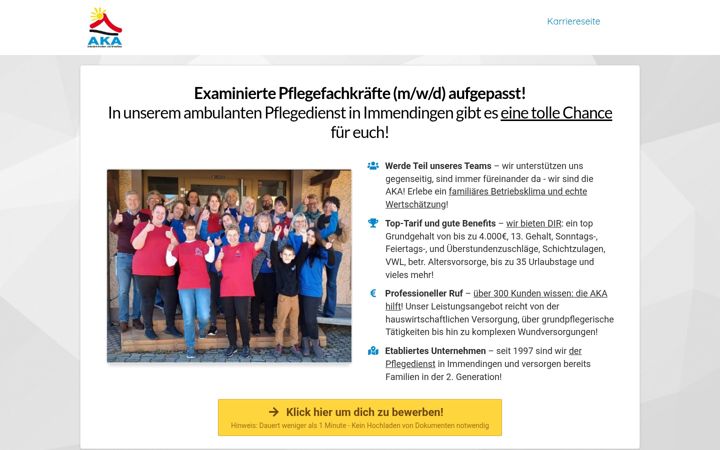Screenshot di akateam-online-karriere.com